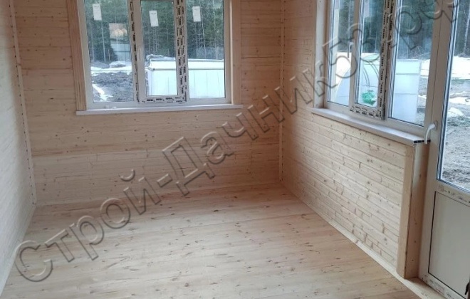 5 Каркасный дом Д-25, 7x6м, 42 М², Ленинградская область, Тихвинский район, деревня Красава (3)